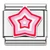 Multi Star Burst Red Pink White Italian Charm