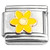 Yellow Flower Bloom White Center Italian Charm