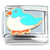Cute Bird Blue White Italian Charm
