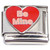 Be Mine Red Slanted Heart Italian Charm