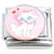 Cute White Cat Hearts Italian Charm