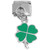 Green Four Leaf Clover Dangle Italian Charm