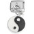 Yin Yang Black White Dangle Italian Charm