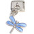 Pretty Blue Dragonfly Dangle Italian Charm