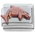 Bronze Dolphin Swimming Ocean Italian Charm