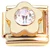 Circle Bling Flower Gold Base Italian Charms