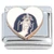 King Charles Spaniel White Heart Dog Italian Charm