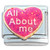 All About Me Glitter Red Love Heart Italian Charm