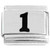 Number One Black 1 Italian Charm