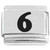 Number Six Black 6 Italian Charm