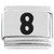 Number Eight Black 8 Italian Charm