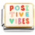 Positive Vibes Colorful Italian Charm