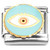 All Knowing Evil Eye Blue Circle Italian Charm
