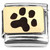 Black Animal Paw Print Italian Charm