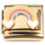 Rainbow Heart Clouds Goldtone Base Italian Charm
