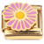 Purple Yellow Flower Goldtone Base Italian Charm