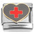 Red Nurse Cross on Heart Italian Charm