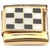 Racing Checkered Flag Gold Base Italian Charm