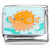 Puffer Fish Swimming Italian Charm