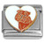 Brussels Griffon Dog White Heart Italian Charm
