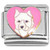 Westie West Highland Terrier Pink Heart Italian Charm