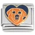 Brown Lab Dog in Heart Italian Charm