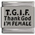TGIF Thank God I'm Female Laser Engraved Italian Charm (9mm Standard Size)