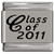 Class of 2011 Laser Engraved Italian Charm (9mm Standard Size)
