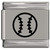 Baseball Laser Engraved Italian Charm (9mm Standard Size)
