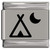Camping Tent and Moon Laser Engraved Italian Charm (9mm Standard Size)