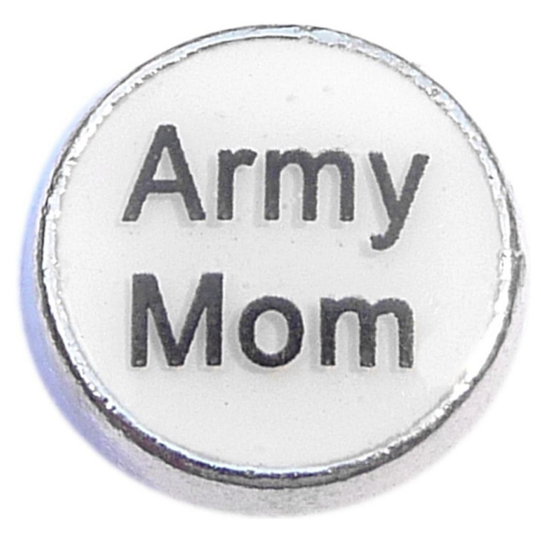 Army Mom Floating Locket Charm