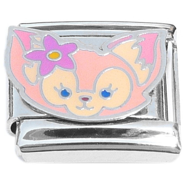 Cute Dog Face Flower Italian Charm