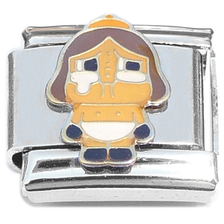 Crybaby Brown Hair Hat Italian Charm
