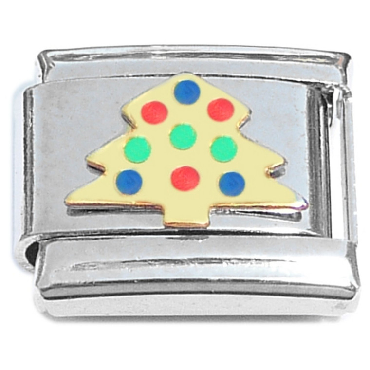 Christmas Tree Colorful Ornaments Italian Charm