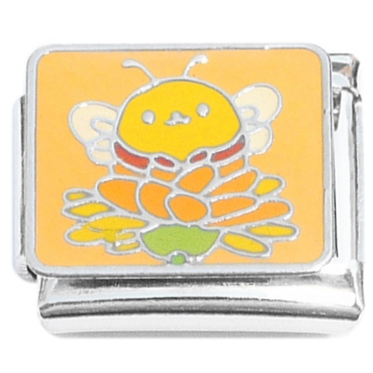 Bee on Flower Italian Charm