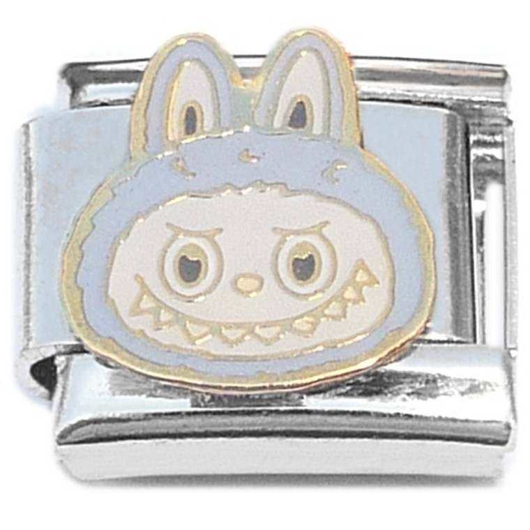 Cute Monster Face Periwinkle Italian Charm