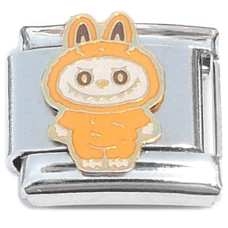 Cute Monster Eyes Open Amber Italian Charm