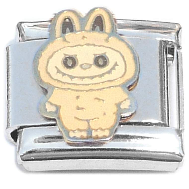 Cute Monster Eyes Open Cream Italian Charm