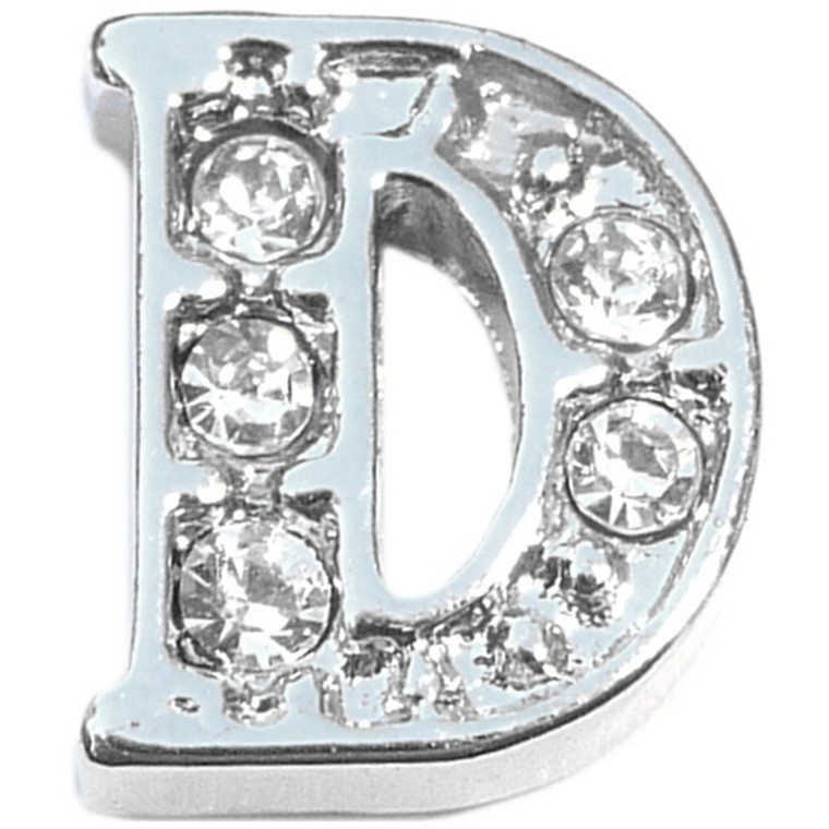 Fancy Letter D Floating Locket Charm