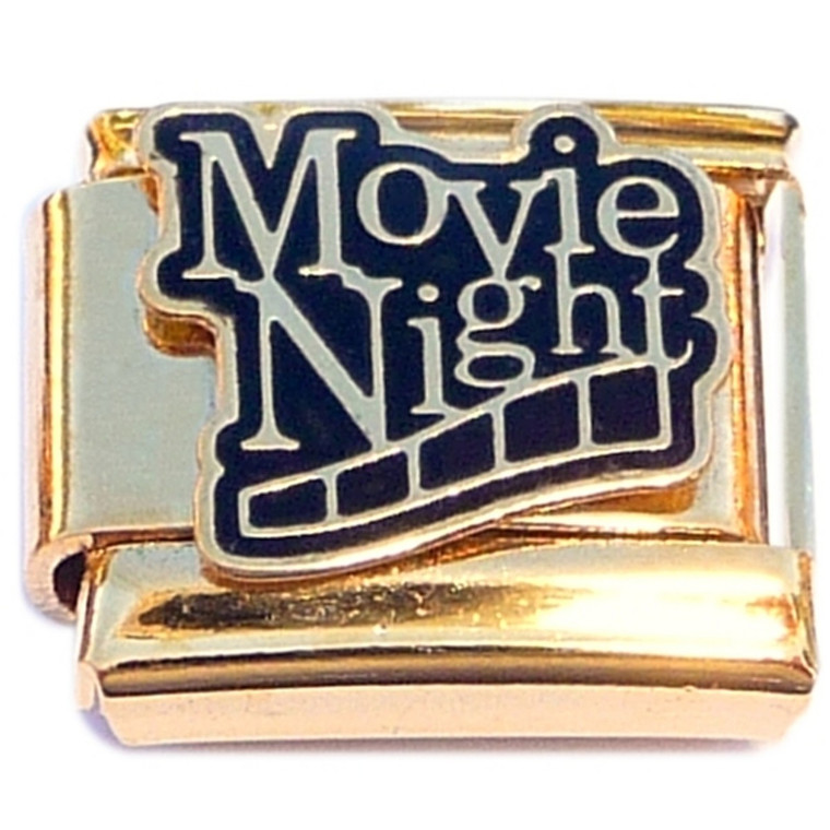Movie Night Goldtone Base Italian Charm