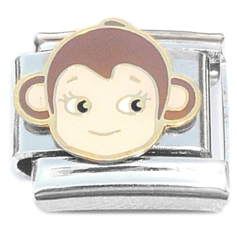 Cute Monkey Angel Italian Charm
