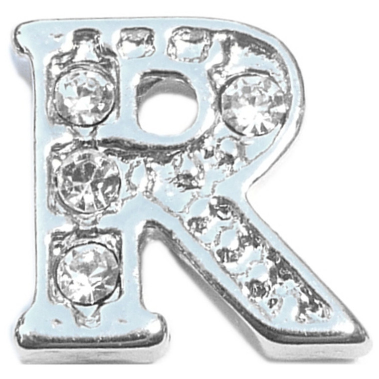 Fancy Letter R Floating Locket Charm