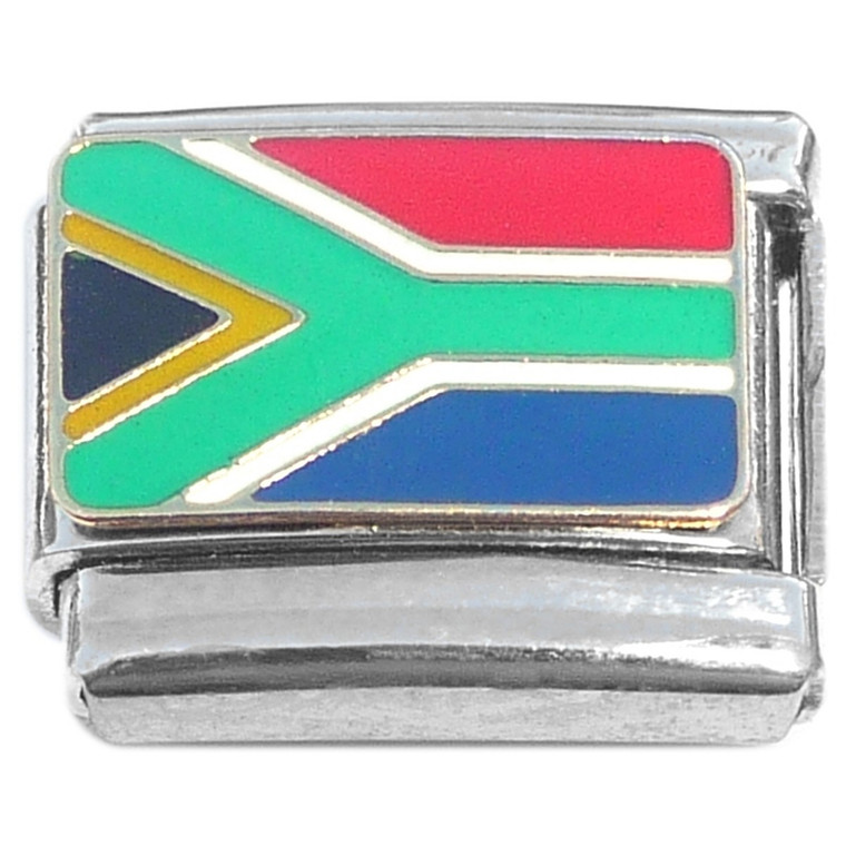 South Africa Country Flag Italian Charm
