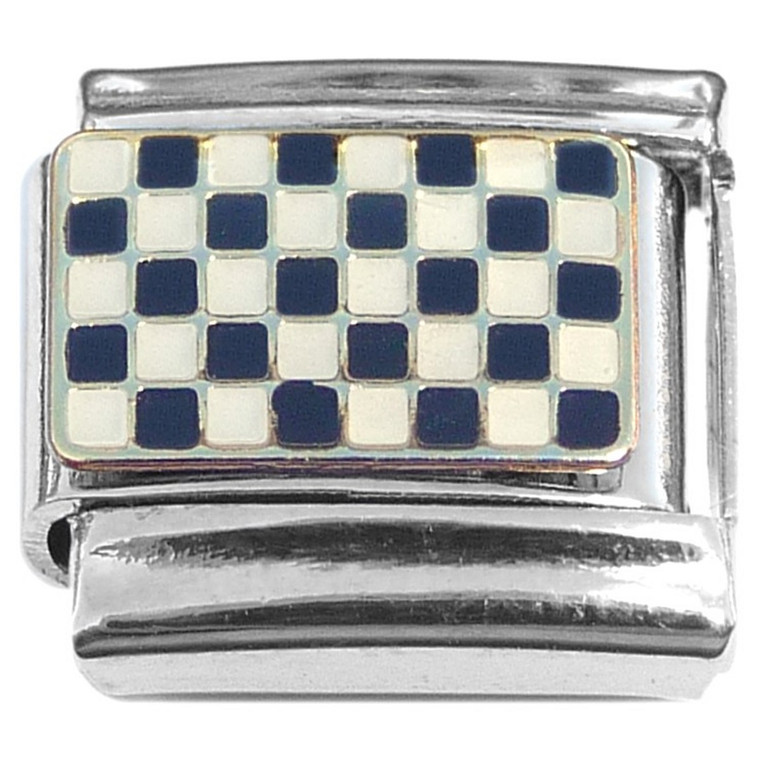 Little Checkers Racing Flag Italian Charm