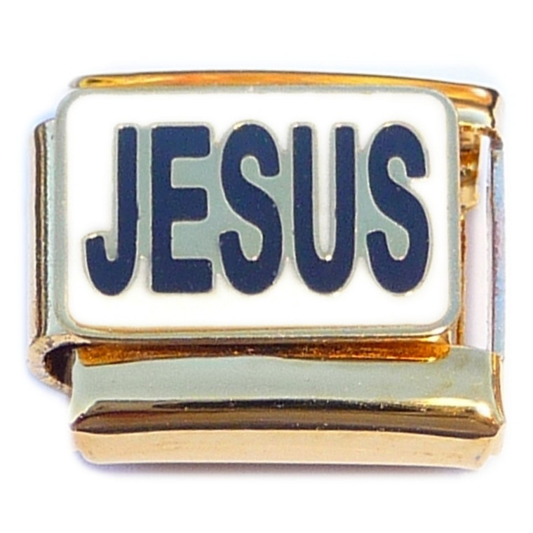 Jesus Name Gold Base Italian Charm