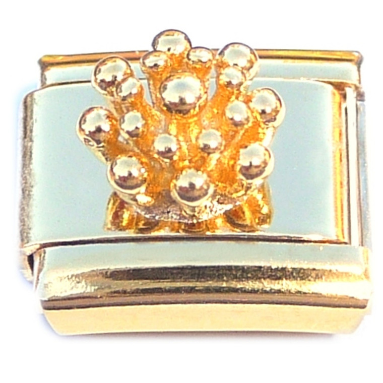 Bright Burst Gold Base Italian Charm
