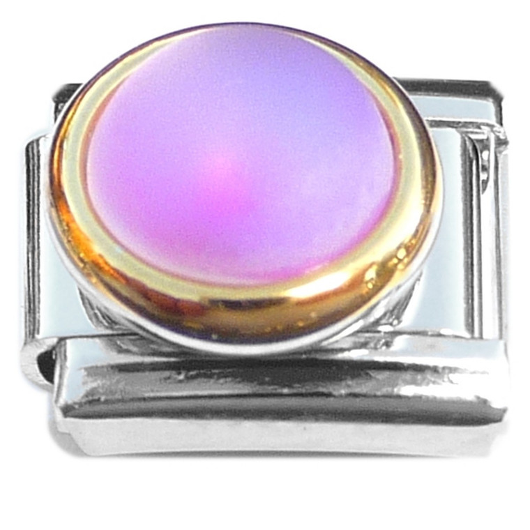 Iridescent Lavender Bling Italian Charm