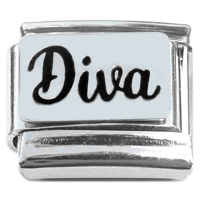 Diva Handwritten Italian Charm