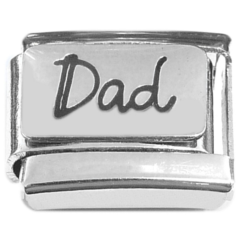 Dad Handwritten Italian Charm