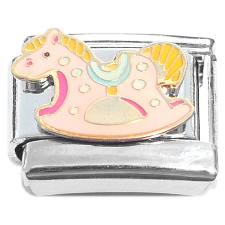 Rocking Horse Colorful Italian Charm